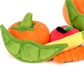 P.L.A.Y. Cute Plush Dog Toys - Fruit & Vegetable Themed Durable Squeaker Chew Toy, Great for Puppies & Small, Medium, Large Dogs - Machine Washable, Recycled Materials (Garden Fresh Peapod, X-Small)