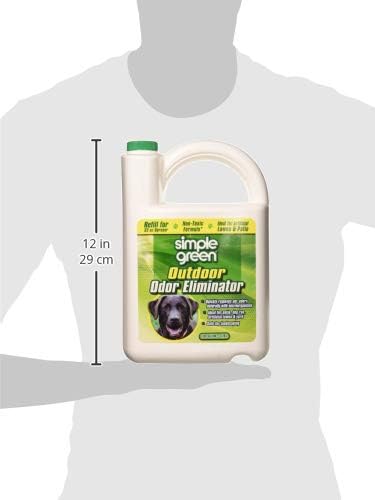 Simple Green Outdoor Odor Eliminator for Pets, Dogs, 1 gallon Refill - Ideal for Artificial Lawns & Patio, Milky White (Pack of 4)