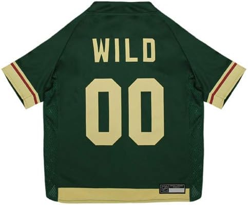 NHL Minnesota Wild Jersey for Dogs & Cats, Small. - Let Your Pet Be A Real NHL Fan!