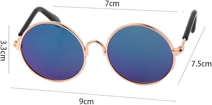 Pokinge 4Pcs Pet Glasses Multicolor Sunglasses Pet Puppy Protection Sunglasses Cat Glasses Cosplay Photo Prop Accessories Pet Supplies for Cat Dog