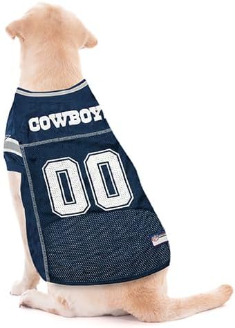 Pets First NFL Dallas Cowboys Dog Jersey, Size Medium, Football Shirt Costume for Pet, Dog Sports T-Shirt, NFL Team Clothing for Cats, Licensed Pet Apparel Available in 7 Sizes and 32 Teams