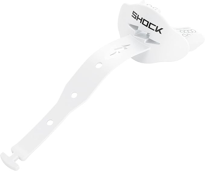 Shock Doctor Bolt Lipguard, Adult Mouth Guard Football with Strap. Mouthguard One Size Fits All