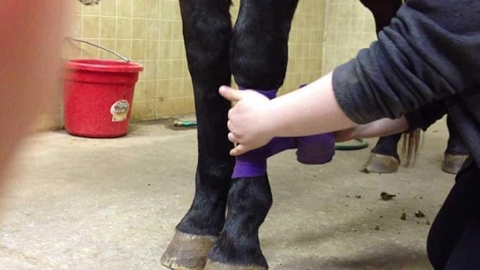 Dura-Tech Vet Flex Blue Bandage First Aid Wrap | for Horses, Dogs and Others | Self-Adhesive Cohesive Tape | 4” Wide and 5 Yards of Length | Package of 18 Rolls