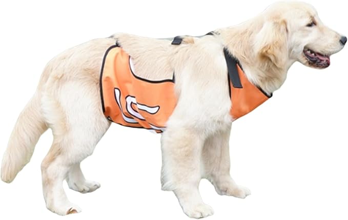 Dog Belly Band Waterproof Protector Vest for Female Dogs in Heat Soft Inner Fluff Reusable Apron Orange XX-Large