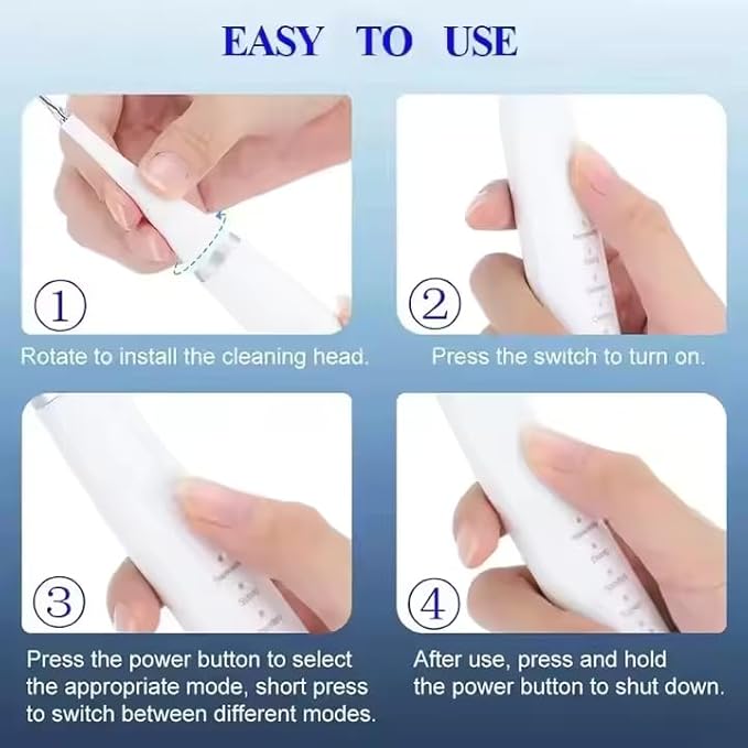 Sonic Tooth Cleaner for Dogs – High-Frequency Dog Tartar Remover Tool, IPX6 Waterproof, 30H Endurance, Dog Teeth Cleaning Kit with Plaque & Tartar Remover Brush (Black)