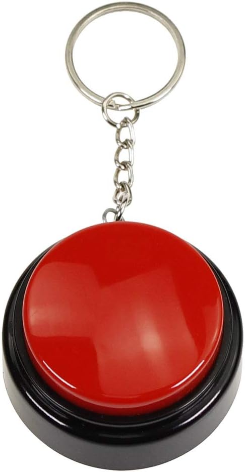 Recordable Talking Button with Keychain, 30s Voice Recording Time Sound Button Recording Your Own Words