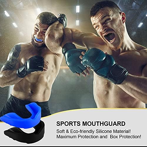 BBTO 6 Pcs Youth Kids Mouth Guard for Sports, Boys Girls Mouth Guard with Case, Mouthguard for Wrestling Boxing Basketball Hockey Football