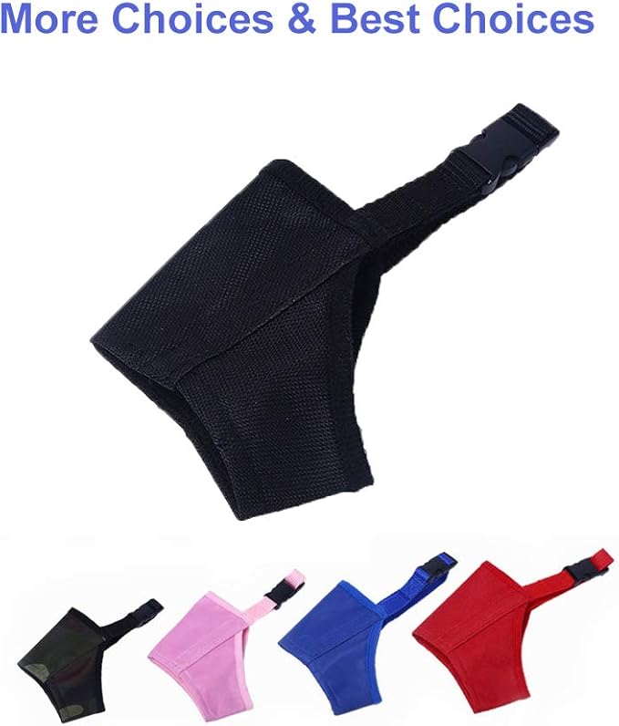 Coppthinktu Dog Muzzle Suit - 7PCS Adjustable Muzzles for Small to Large Dogs, Soft Comfortable Mouth Cover for Long Snout, Controls Biting, Barking & Chewing