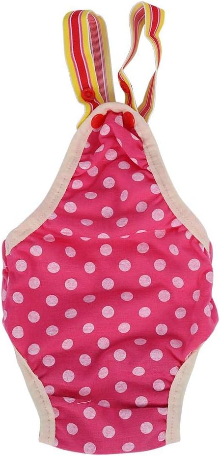 Dog Sanitary Pants, 6 Sizes Female Dog Doggy Puppy Diaper Nappy Physiological Sanitary Briefs Menstrual Suspender Underwear Pants for Small Medium Pet Dogs