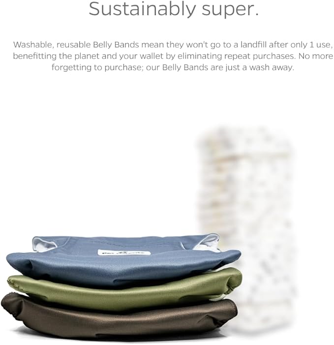 Pet Parents® Washable Belly Bands for Male Dogs (3pack) + Extendrs® of Durable Dog Diapers Male, Premium Male Dog Diapers & Dog Wraps (Small, Koda)