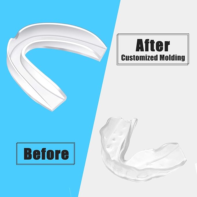 BBTO 20 Pieces Sports Mouth Guard Boxing Mouth Protection Athletic Mouthpiece for Football Basketball Hockey Karate Rugby Match (Adult (11 Yrs & Above),Transparent Color, Blue)