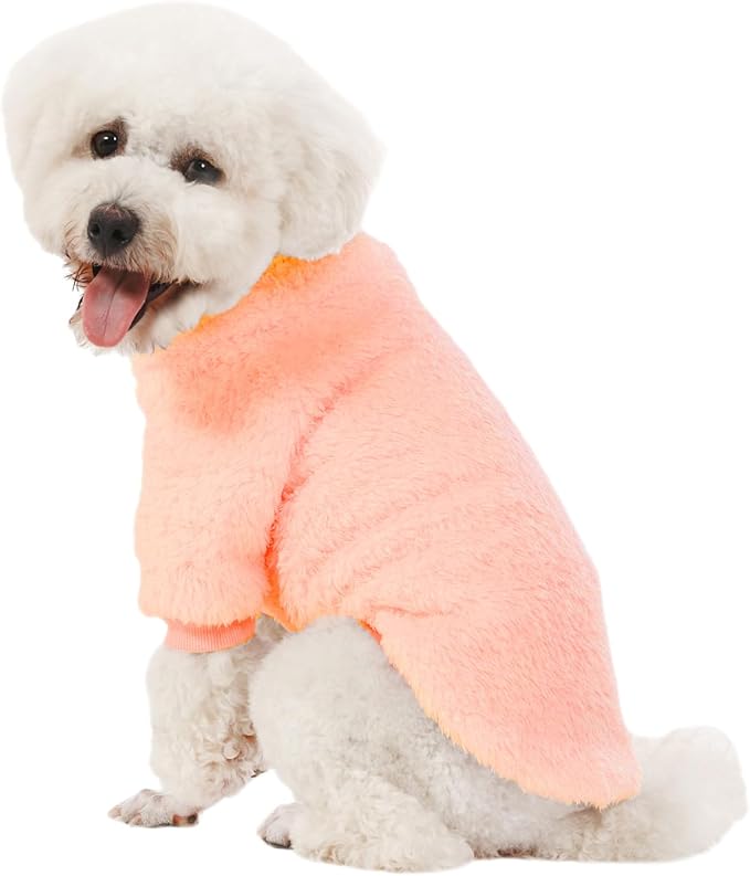Dog Sweater, 3 Pack Dog Sweaters for Small Dogs, Dog Clothes for Small Dogs Girl Boy, Ultra Soft and Warm Puppy Sweater Dog Coat for Winter Christmas (Medium, Pink+Purple+Peach)