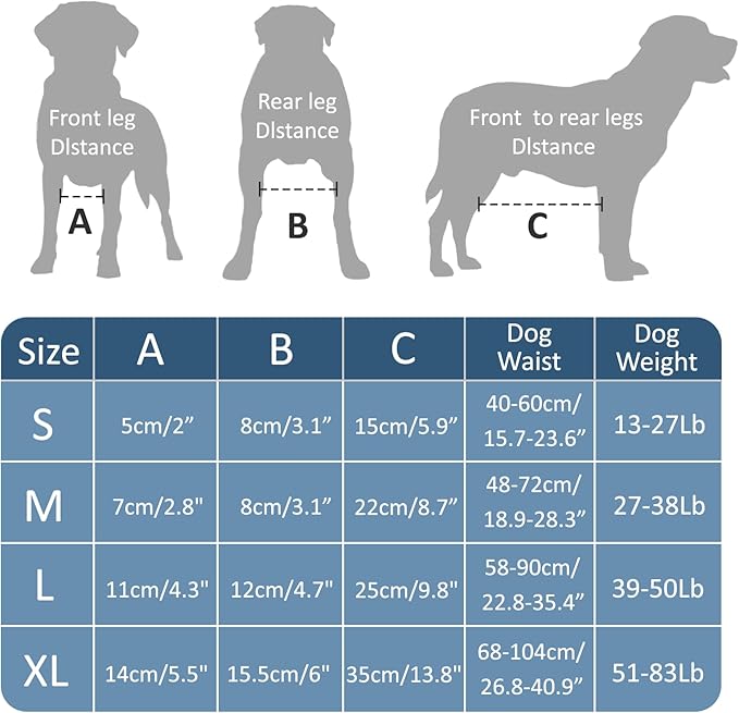Dog Lift Harness, Full Body Adjustable Support Sling for Front and Back Legs, Mobility Aid for Dogs with Weak Legs, Recovery Needs, or Aging-Related Movement Issues (XL)