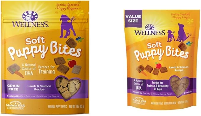 Wellness Soft Puppy Bites Natural Grain Free Treats, 3oz & 8oz