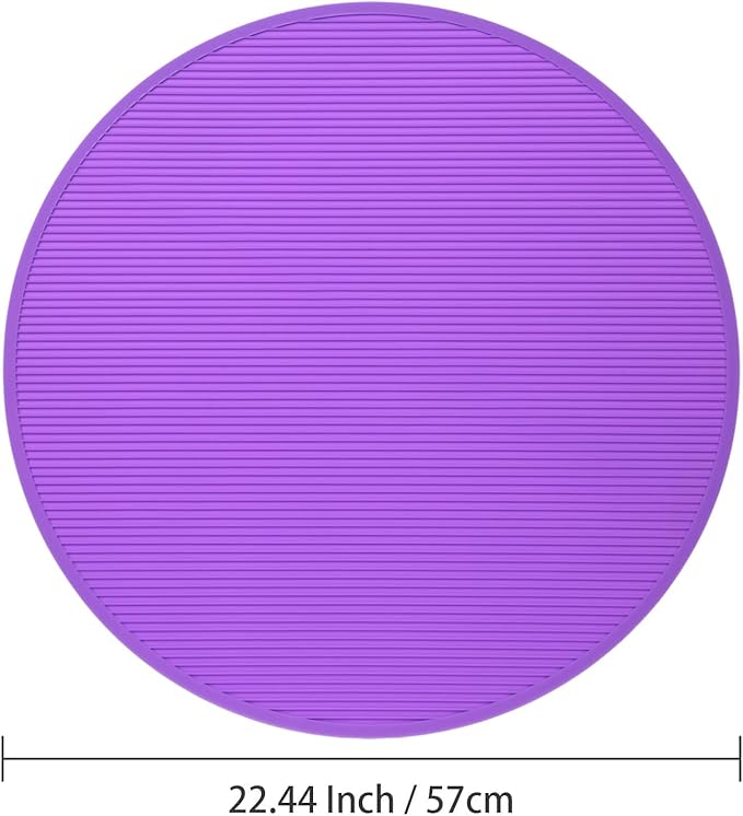 Pet Grooming Table Non-Slip Mat - Padded Mat for at-Home Grooming Dogs and Cats,Bathing Mat for Pets, Diameter: 22.4inch/57cm (Purple, Diameter: 22.4inch/57cm)