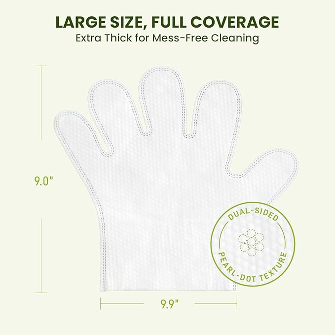 36PCS Hypoallergenic Pet Glove Wipes for Dogs & Cats - Quick Clean & Deodorizing Between Baths & Travel | Dog Washing Wipes for Fur, Butt, Paws, Eyes & Ears |Cat Cleaning Gloves for Grooming & Bathing