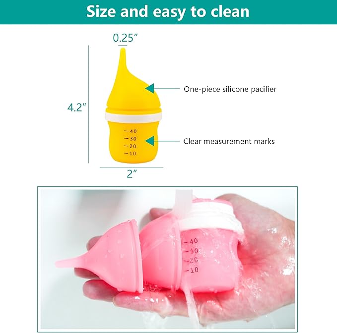 Pet Feeding Bottle for Puppies and Kittens,40ml Yellow