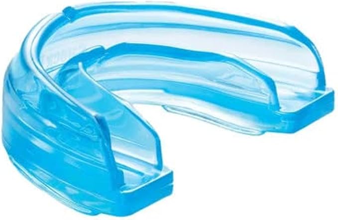 Shock Doctor Mouth Guard for Braces,Upper Teeth Protection,Instant Fit,Adult & Youth Sizes,Blue,(Pack of 2)