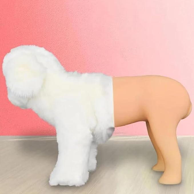 Male Dog Simulation Mating Toy, for Male Estrus Dog Small Dogs Plush Dog Toy, Anxiety Relief Dogs Toy Gift for Dog Lovers,White,13cm
