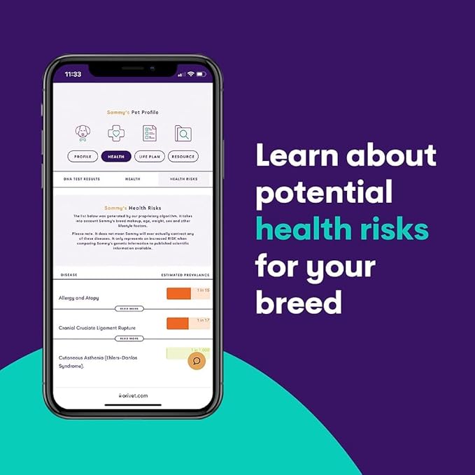 ORIVET Dog DNA Test Kit – Comprehensive Dog DNA Test Kit for 365+ Breed Identification & 330+ Health Markers | At Home Dog DNA Kit with Canine Genetic Testing & Life Plan Genopet Plus