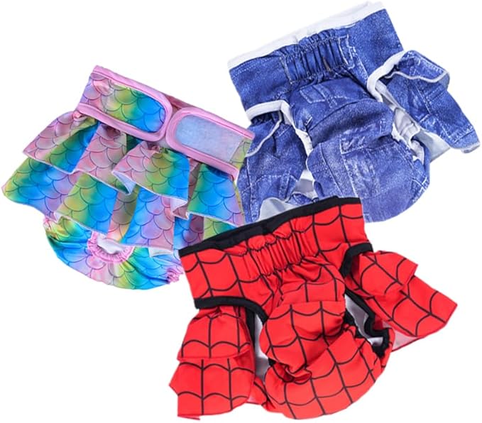 Female Dogs Physiological Pants, Highly Absorbent Diaper for Female Dog in Heat, Incontinence, Excitable ( XL Size,Waist Circumference Between 23.5-32 inches)