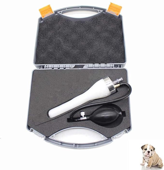 iDili Professional Dogs Artificial Insemina Syringe, Imitation Natural Mating Insemination Artificial Silicone Inseminating Syringe (A: for Over 40KG Dogs)