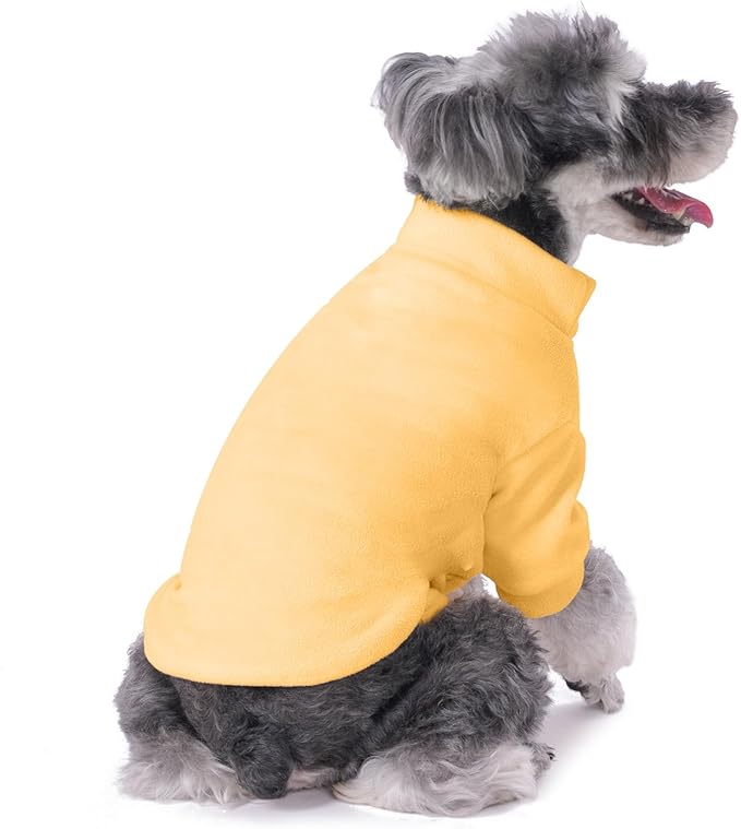 Dog Sweater, 3 Pack Dog Sweaters for Small Dogs Girl Boy, Ultra Soft Warm Puppy Clothes Dog Coat for Winter (Camel+Beige+Yellow, XX-Small)