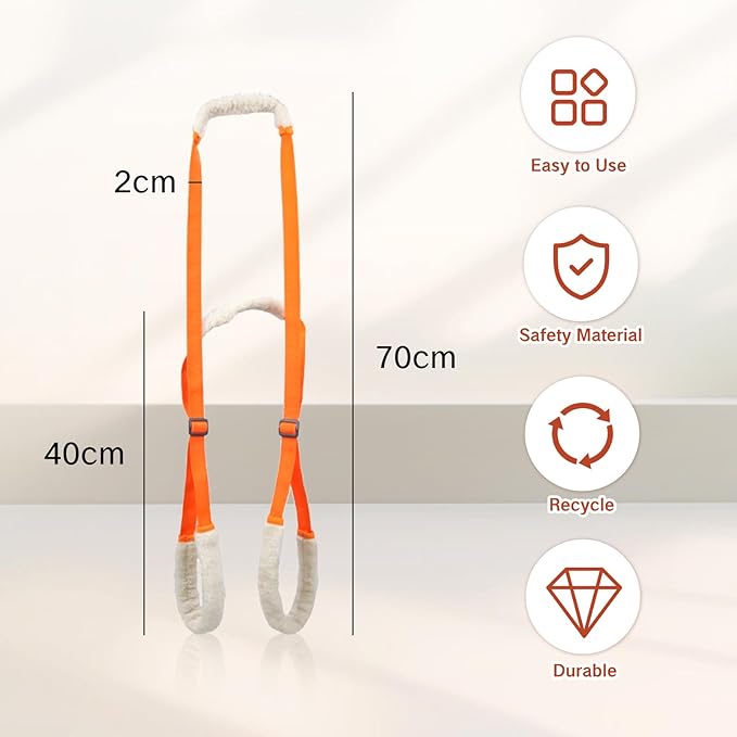 Sling for Dogs Back Legs Rear Support Harness for Paralyzed or Handicapped Pets Assistance Lift Slings for Hind Leg Mobility Small Dog Handicap Supplies for Joint Injuries and Stability (Orange)