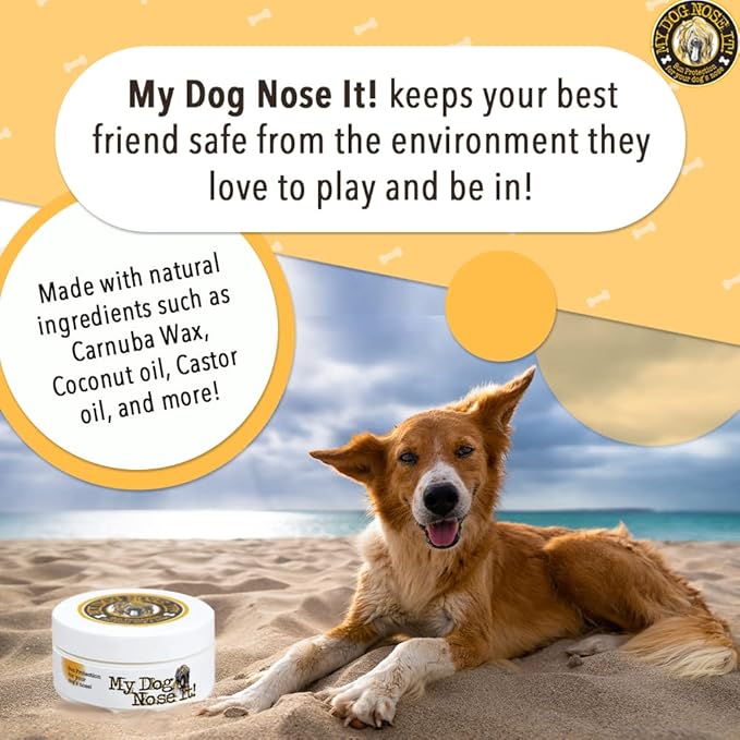 Moisturizing Sun Protection Balm for Dogs Noses - Protect Your Dog from Harmful UVA/UVB Rays (2.75oz)