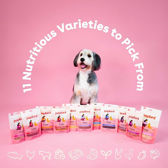 Pupford Freeze Dried Training Treats for Dogs & Puppies, 950+ Two Ingredient Bites (Chicken, 8 oz)
