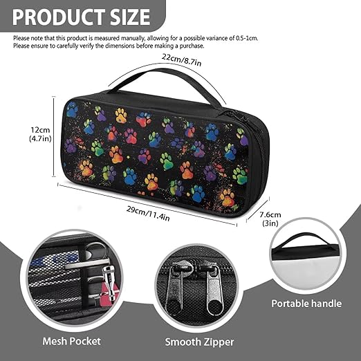Gomyblomy Dog Paw Print Stethoscope Case Compatible with Classic III, Lightweight II S.E, Cardiology IV Diagnostic, Acoustica Stethoscopes, Large Stethoscope Storage Bag for Nurse