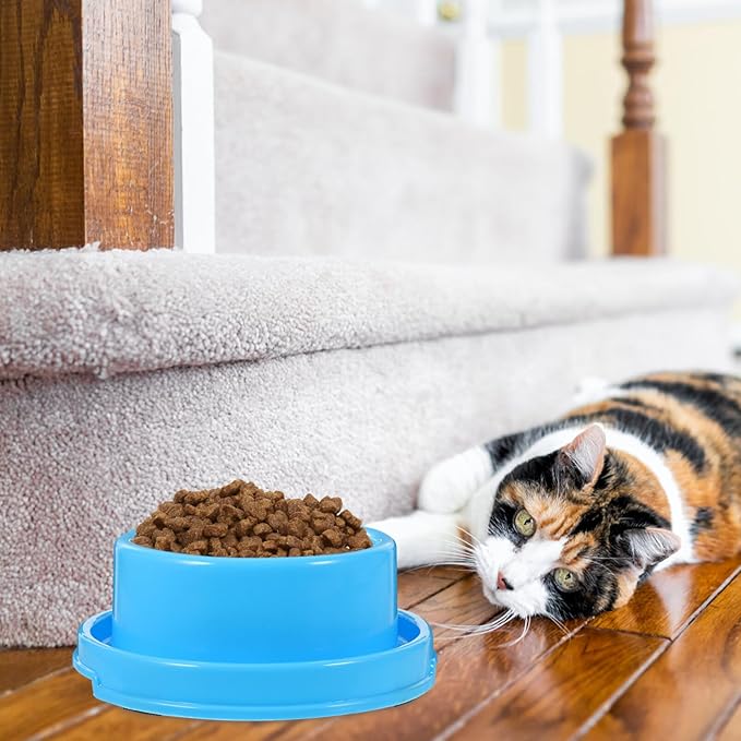 Dog Slow Water Feeder Dog Feeding Bowls Pet Water Bowl Pet Bowl Set Blue Outdoor Large Dog Water Bowl Dog Food Bowls Pets Food Feeder Pet Feeding Bowls Cat Food and Water Bowl Set