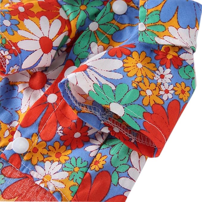 Tangpan Summer Pet Daisy Hawaiian Beach Plaid Print Shirts Clothes for Dog S10 Orange L
