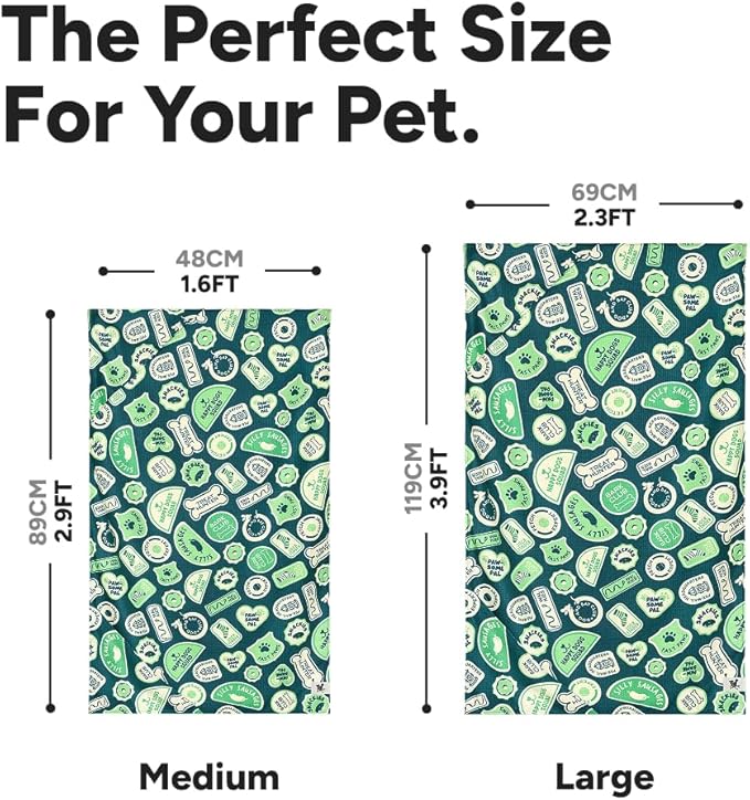 Dock & Bay Pet Towel - Super Absorbent & Quick Drying Dog Towels with Bag - 100% Recycled - Dog & Bay Club, Medium (90x50cm, 35x19)