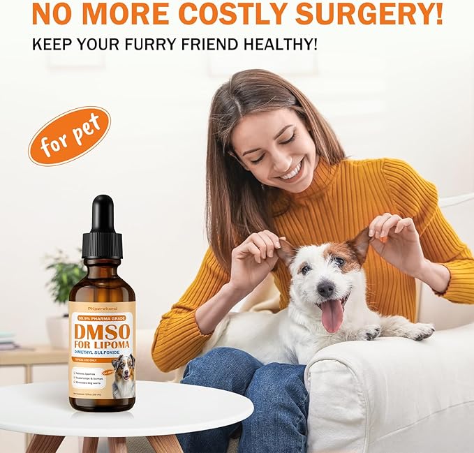 Topical DMSO for Dogs Lipoma, Guard Dog Away from Lumps and Bumps, Reduce Inflammation and Swelling, Soften Fatty Lumps & Lumps, Dog Pain Relief, Lipoma Treatment for Dogs, Help Buddy Regain Energy