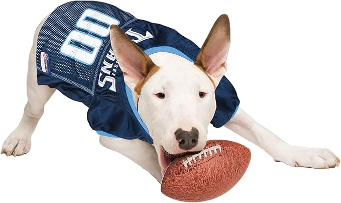 Pets First NFL Dog Jersey, Tennessee Titans, Blue, XX-Large, Satin & Poly-Mesh, Sports, Pet Jersey, Shirt