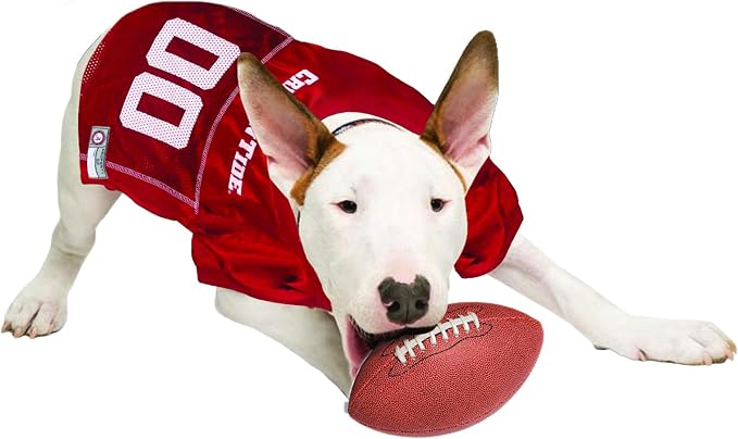 Pets First NCAA College Alabama Crimson Tide Mesh Jersey for DOGS & CATS, Small.Licensed Dog Jersey with your Favorite Football/Basketball College Team