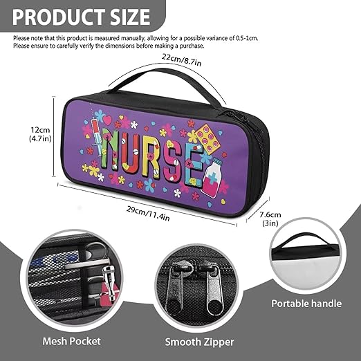 Gomyblomy Purple Floral Stethoscope Case with Extra Room Lightweight Stethoscope Holder Storage Pouch Compatible with Most Stethoscopes, Daisy Print Stethoscope Bag for Nurses