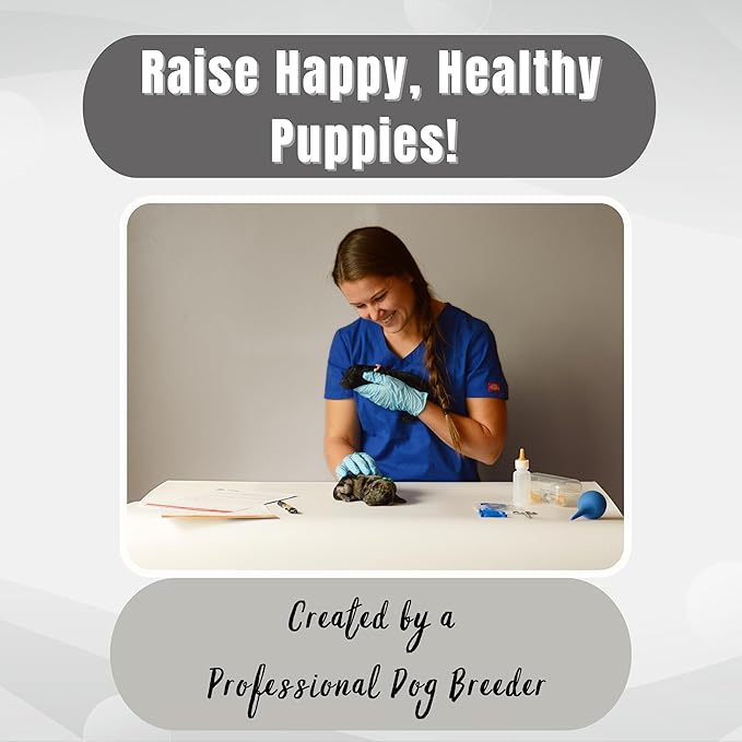 Dog Breeding Supplies and Charts- Puppy Birth Planning, Vaccine Record Book to Track Dewormer for Puppies/Dog Flea Medicine, Bottle Feeding Chart, More Whelping Supplies or Newborn Puppy Essentials