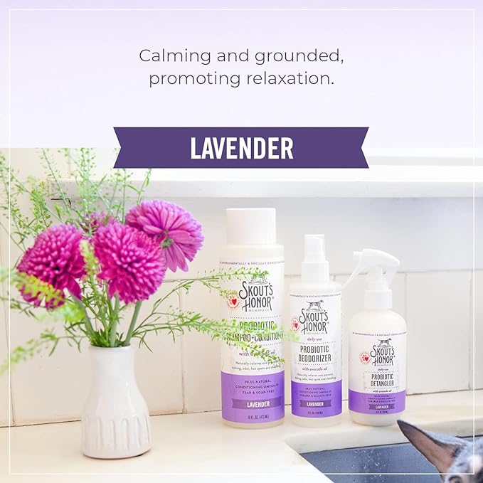 SKOUT'S HONOR Probiotic Grooming Essentials Bundle - Lavender