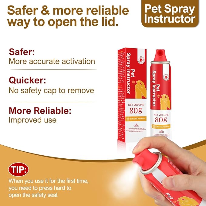 Dog Corrector Spray 1 Pack 80mL for Dogs to Stops Barking, Jumping Up Attacks & Unwanted Dog Behaviour Humane Effective Red