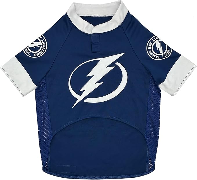 Pets First NHLPA Nikita Kucherov Mesh Jersey for Dogs & Cats, Tampa Bay Lightning The Russian Rifle-47 Dog Jersey, Size Small, Licensed Dog Jersey with Your Favorite Hockey Team Player