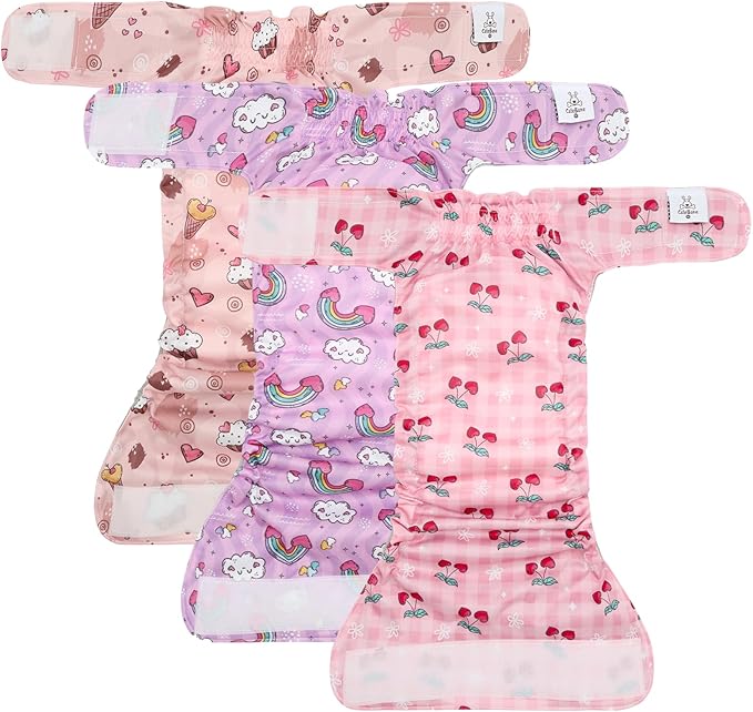 CuteBone Washable Dog Diapers Female No Tail Hole 3 Pack Reusable Doggie Period Training Pants for Docked-Tail Frenchie French Bulldog Boston Terrier Without Tail WWD29S