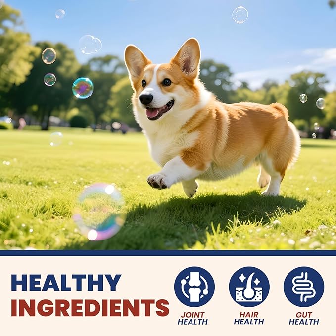 Pet Allergy Relief Chews 400PCs with Natural Collagen Drops Dual Formula for Itch Relief Skin Joint Health Coat Care Infused with Colostrum Probiotics Tasty Bites for All Dogs Cats Daily Consumption