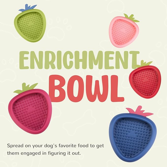 Freeze Dog Lick Bowl, Animire Non-Slip Slow Feeder Lick Mat for Dogs, Silicone Dog Enrichment Bowl for Distraction Anxiety Relief Boredom, BPA Free, Dishwasher Safe(Green,L)