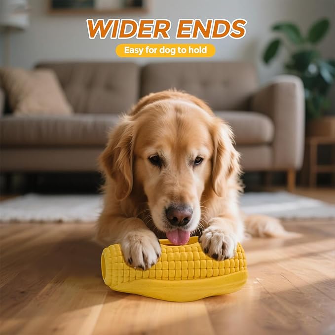 Dog Frozen Treat Toys, Dog Enrichment Toys, Interactive Dog Toys for Large Dogs, Indestructible Dog Toys to Keep Them Busy, Corn Shape