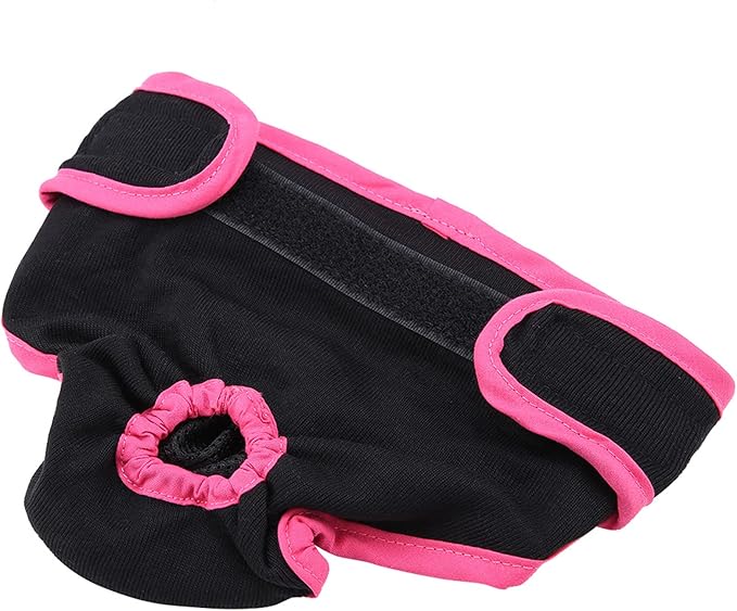 Dog Physiological Pants – Premium Polyester Underwear for Female Dogs | Adjustable & Comfortable Sanitary Diaper | Pink M, Suitable for (XS)