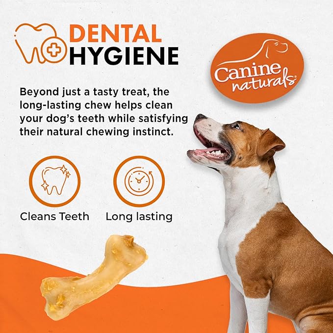 Canine Naturals IrresistiBONES Long Lasting Chicken Chew - Made from USA Raised Chicken – with A Real Meat Coating - All Natural and Easily Digestible - 6 Pack