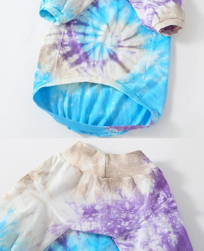Dog Cotton Colorful Purple Yellow T-Shirts Soft and Stretchy Dog Shirt Pajamas Pets Clothes for Medium Dogs(Medium Purple)