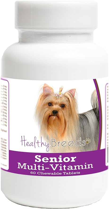 Healthy Breeds Yorkshire Terrier Senior Dog Multivitamin Tablets 60 Count